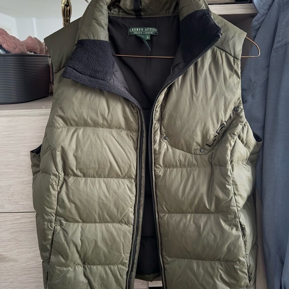 Ralph Lauren Green Quilted Vest for Warmth